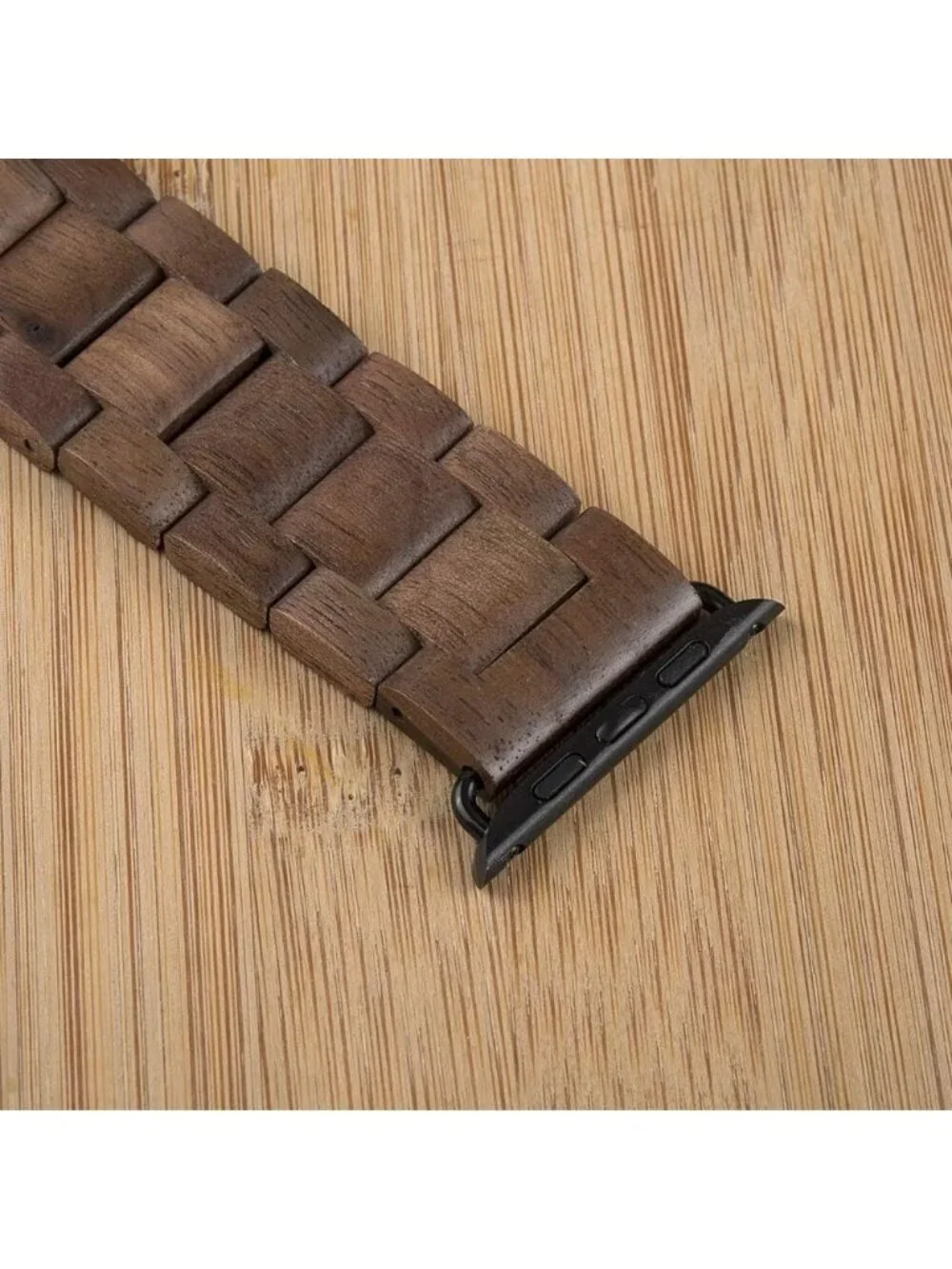 Men's Brown And Black Analog Natural Hardwood Compatible Waterproof Wooden Watch